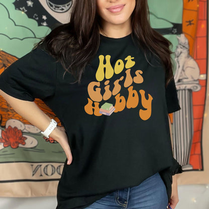 Hot Girls Hobby Reading-Premium Tee