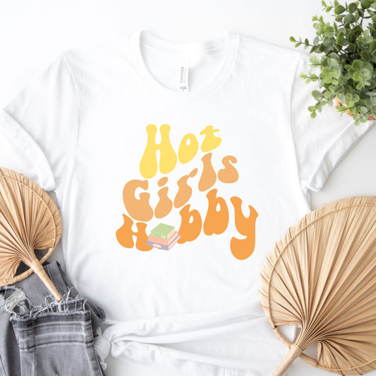 Hot Girls Hobby Reading-Premium Tee