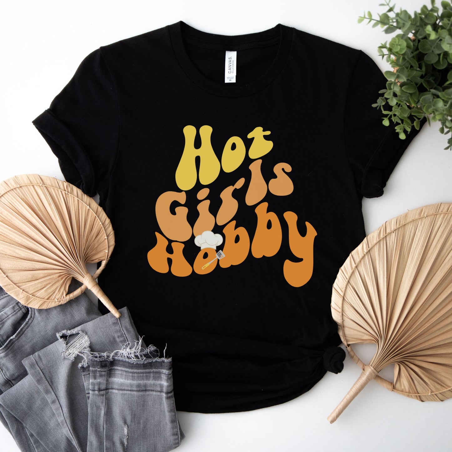 Hot Girls Hobby Cooking-Premium Tee